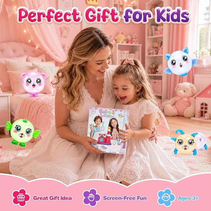 Innofans DIY Balloon Craft Kit with Sticker Decorated Balloons Toy for Kids, Craft Kit for Kids 4-8, Arts & Crafts Girls Toys, DIY Creative Activity, Christmas Birthday Gifts for Girls Boys Ages 3+