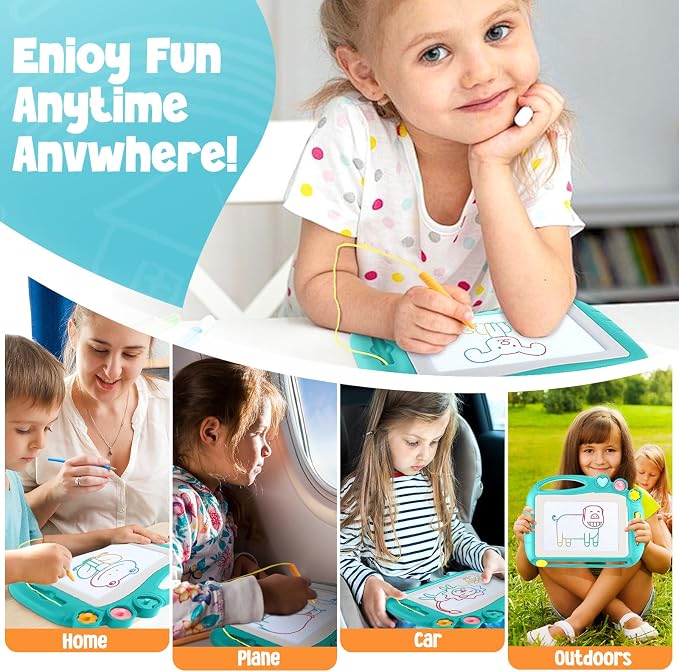 Magnetic Drawing Board, Toddler Toys for Age 3 Boys Girls, Toddler Drawing Board, Birthday Easter Christmas Halloween Kids Toy Gifts for Boys and Girls