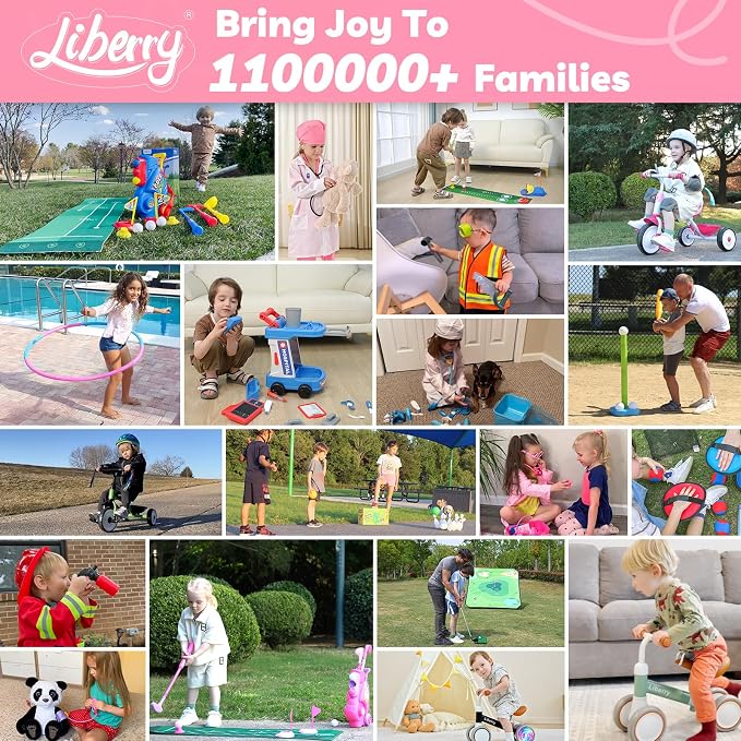 Liberry Kids Tool Set Pretend Toy for 3 4 5 Years Old with Costume | Breathable Fabric, Durable Helmet, Smooth Edges, Construction Worker Role Play, Halloween Birthday Gift for Boys Girls