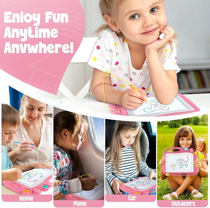 Magnetic Drawing Board, Toddler Toys for Age 3 Boys Girls, Toddler Drawing Board, Birthday Easter Christmas Halloween Kids Toy Gifts for Boys and Girls