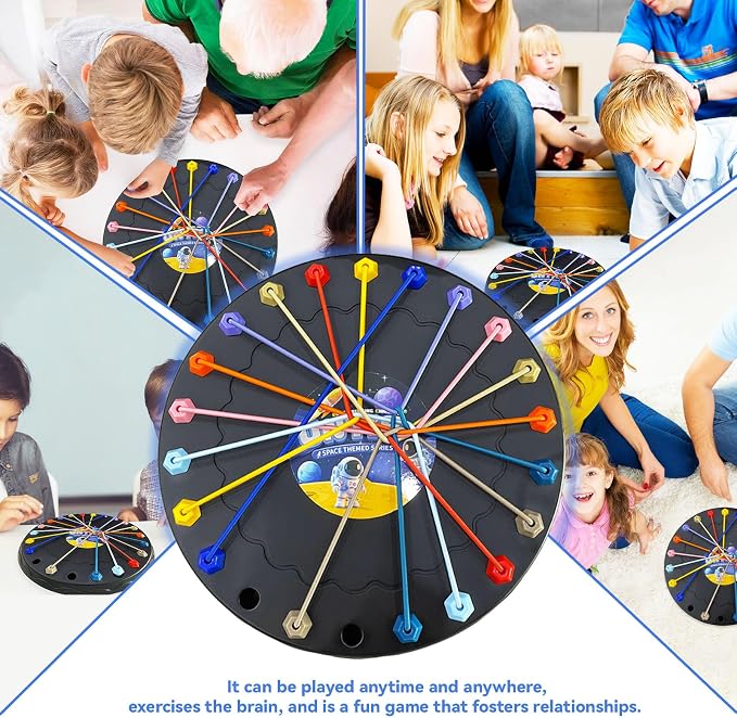 Brainy Knots Rope Untangling Game,Children's Rope Challenge Game,Strategy Untangling Challenge Puzzle ,Suitable for Family Parent-Child Interaction, Travel & Parties Gifts