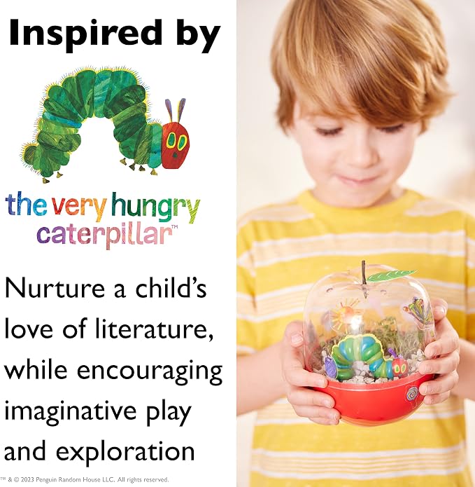 Creativity for Kids The Very Hungry Caterpillar: Ready to Grow Garden - Summer Activities | Science Terrarium Kit Inspired from The World of Eric Carle Books, Education Gifts for Kids (Ages 6+)