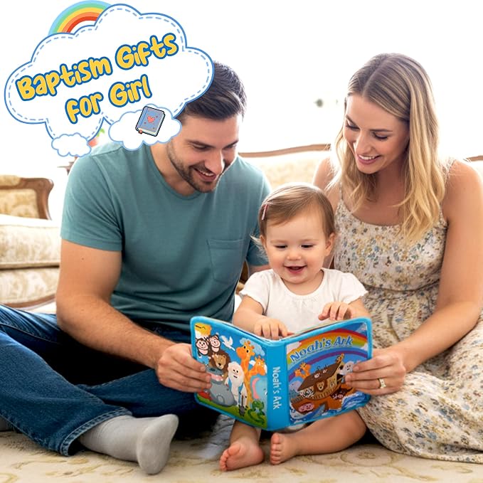 Noah's Ark Toy Busy Book for Toddlers 1-3 - Baptism Gifts for Boys & Girls - Montessori Toys for 1 Year Old,Learning Educational Sensory Activity Book,Birthday Toddlers Gifts for Travel Airplane