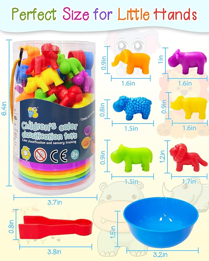 48 Pcs Counting Dinosaurs Toys for Kids 3-5, 4-8, Montessori Learning Toys | Montessori Toys for 3 Year Old, Toddler Sensory Toy, Counting Bears, Preschool Educational Toy for Boys Girls, Birthday Gifts