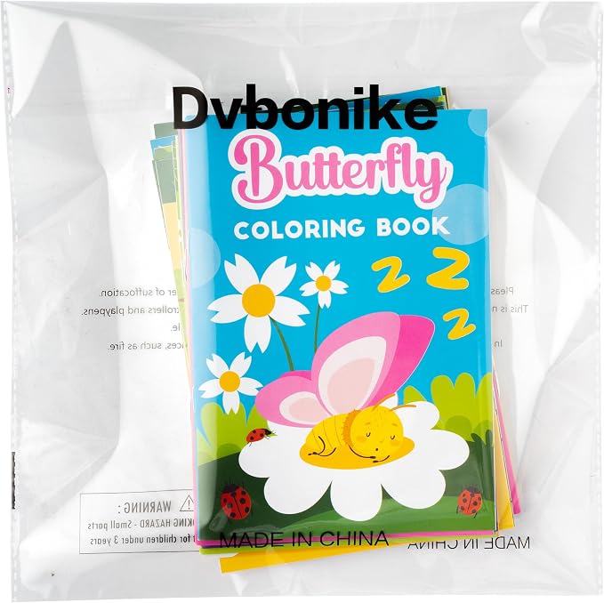 Dvbonike 24Pcs Spring Butterfly Coloring Books - Springtime Flower Insect DIY Color-in Pages Cute Floral Patterns Drawing Booklet Bulk Classroom Rewards Art Activity Gifts Party Favors Supplies