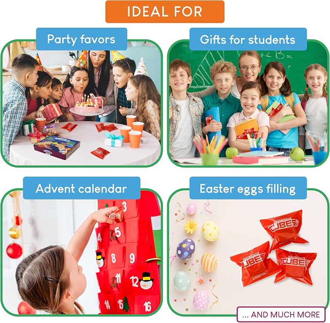 BONNYCO Brain Teaser Puzzles Cubes Kids Party Favors Pack 30. Pinata Goodie Bags Stuffers for Kids 3-5 4-8, Return Gifts for Birthday Party. Mini Puzzle Games, Classroom Prizes, Rewards Stocking | Mini Wit Games to Gift. Details Children's Birthday, Pi...