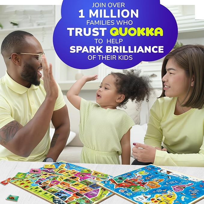United States Puzzles for Kids Ages 4-6 - Wooden Toddlers Puzzles Ages 3-5 | USA Map Montessori Wood Educational Puzzles for Toddlers 2-4 - Realistic Geography Learning Kids Puzzles for Ages 6-8