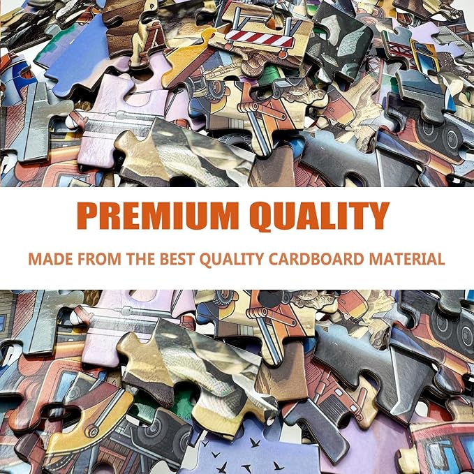 100 Piece Puzzles for Kids Ages 4-6 6-8 8-10, 100 Piece Construction Site Learning Educational Jigsaw Puzzles, Vehicle Kids Puzzles Ages 5-8 Gifts for Girls Boys - Every Piece is Unique