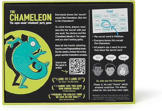 The Chameleon Social Deduction Game for Adults, Ages 12+ | 2 Million+ Players and Counting, Top Imposter Party Game, Award-Winning Secret Word Game, 3-8 Players, Teens & Adults