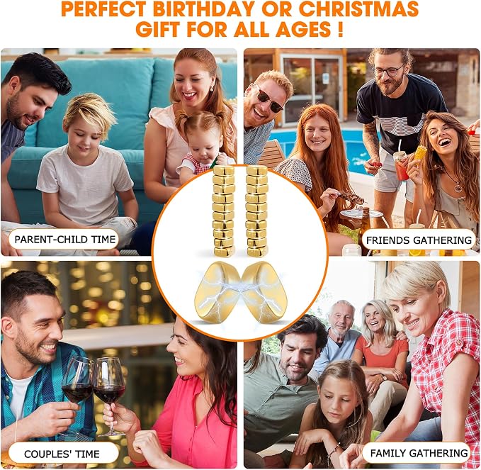 Upgraded Magnetic Chess Game Set with 20 Larger Golden Stones & Rope, Portable Magnet Game, Fun Strategy Puzzle for Kids & Adults, Family Party Travel Cluster Game