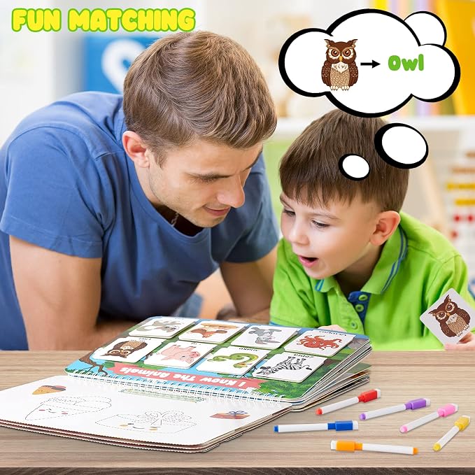 Toddler Activities Preschool Learning Busy Book - 29 Themes Binder Montessori Toys for Toddlers, Workbook Activity Autism Materials and Tracing Coloring
