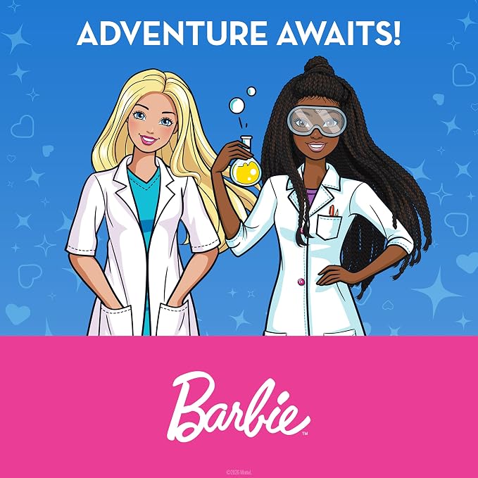 Barbie™ Chemistry Science Kit with 50 Experiments for Kids Ages 8-12 | 50 Experiments, Lab Gear and Goggles, Glow in the Dark Slime, Lava Lamp, Chemistry Activities, STEM Learning, The STEAM Lab