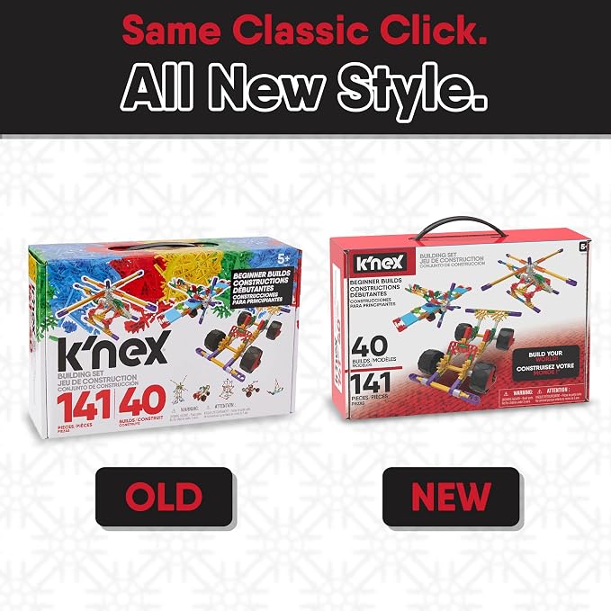 K'NEX - 40 Model Building Set‚ 141 Pieces, STEM Toy, Engineering Play, Creative Construction‚ Ages 5+