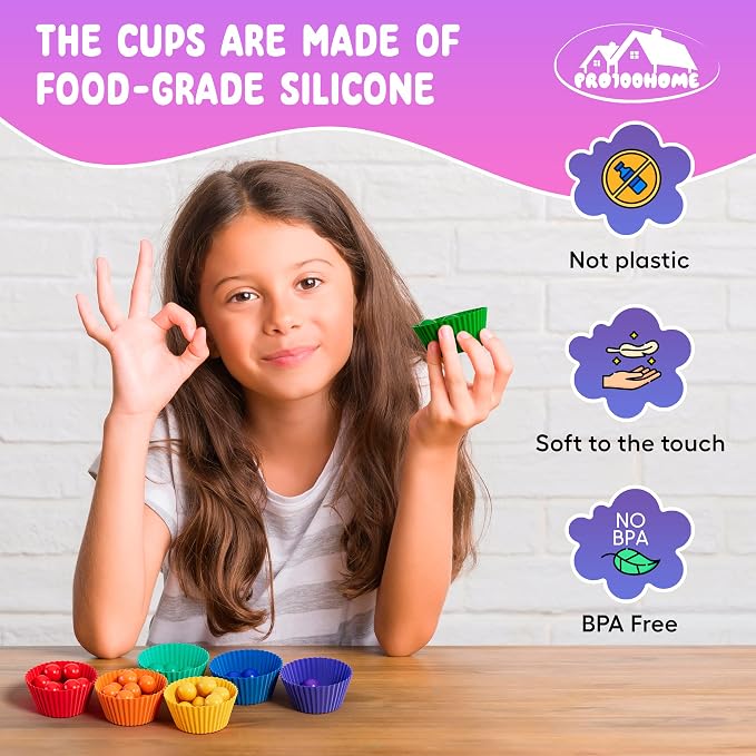 Toddler Wooden Learning Montessori Toys for 3 4 5 Years Old | Preschool Educational Board Bead Game, Baby Rainbow Stacking, Matching Counting Color Sorting, Fine Motor Math Skills