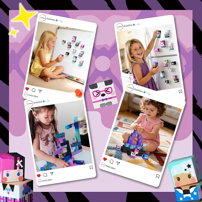 GobiDex 200PCS Magnetic Building Blocks Band Stage with Figures for Girl 3+ | Birthday Gift, STEM Sensory, Creative Play, Compatible, 0.8-inch, Safe & Durable, With Storage Box, 200PCS, Classroom Fun