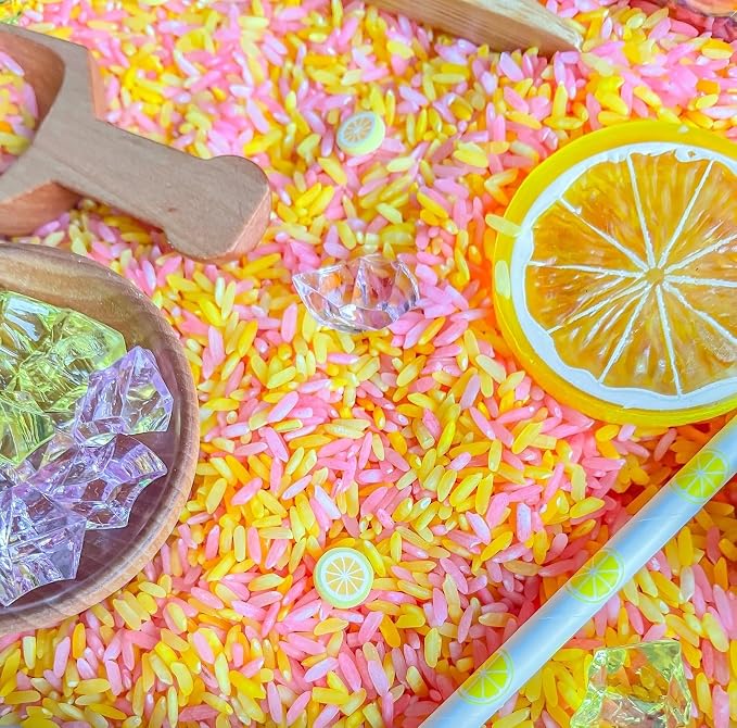 Kids Sensory Bins Montessori Sensory bin, Sensory Toys, Sensory Bins, Sensory Bin for Preschoolers (Lemonade)