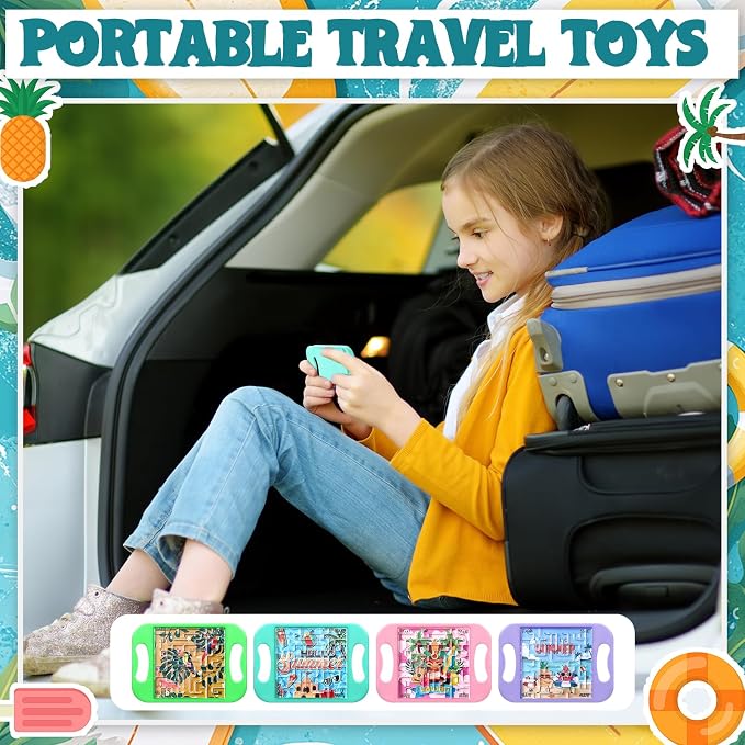 JellyArch 36 Pcs Mini Maze Puzzle Bulk for Kids Maze Cubes, Summer | Small Educational Handheld Puzzle Brain Teaser Back to School Classroom Exchange Gifts for Students Adults