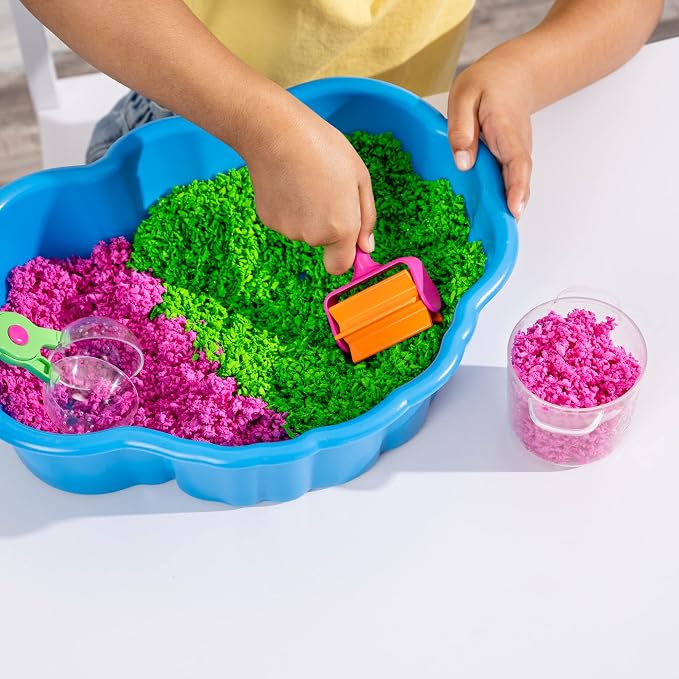 Educational Insights Pluffle Sensory Station - Tactile Sensory Toys for Toddlers 3-4, Mess Free Slime Alternative, Satisfying Foam Sand Bin Filler, All-in-One Kit with Tools and Supplies