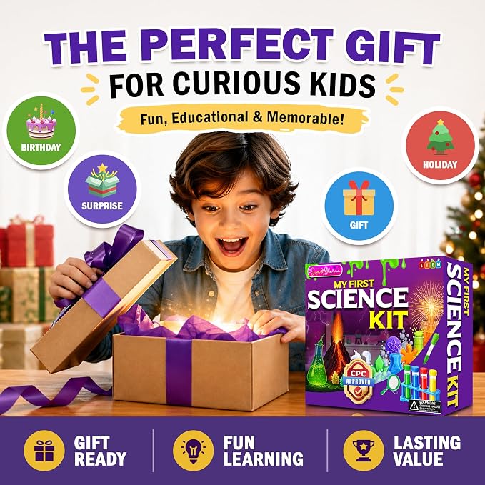 Jim&Gloria Science Kits for Kids Age 5-7 8-12 Year Old Birthday Gifts for Girls Boys, Learning & Educational Toys, Stem Toys, Chemistry Set, Science Experiments for Kids Volcano Projects