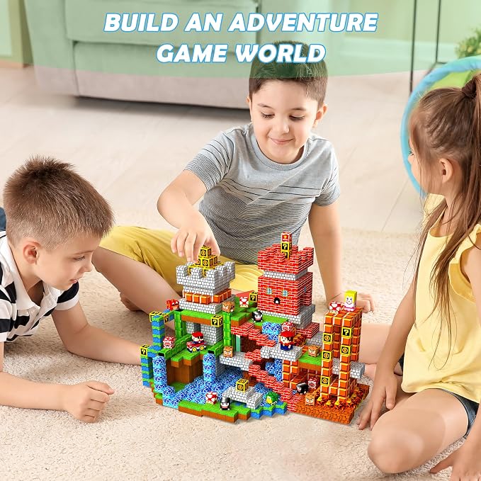 Magnetic Blocks, 220PCS Magnetic Building Blocks Tiles for Kids Aged 3-10 | 3D Magnetic Building Blocks, STEM Sensory Construction Toy, Magnetic Building Game, Ideal Birthday Gift for 3-10 Year Old Kid