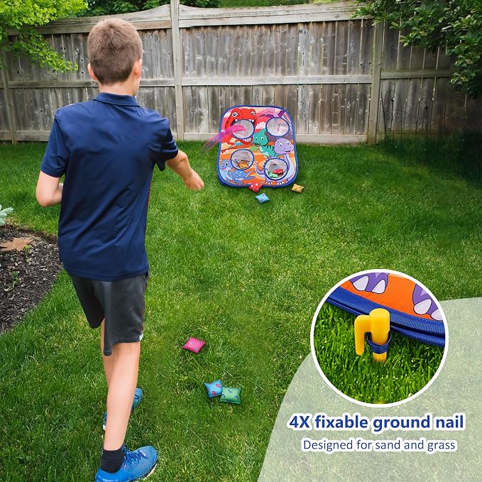 Animal Bean Bag Toss Game Toy Outdoor Toss Game | Family Party Party Supplies for Kids, Gift for Boys Birthday or Christmas for Toddlers Ages 3 4 5 6 Year Old