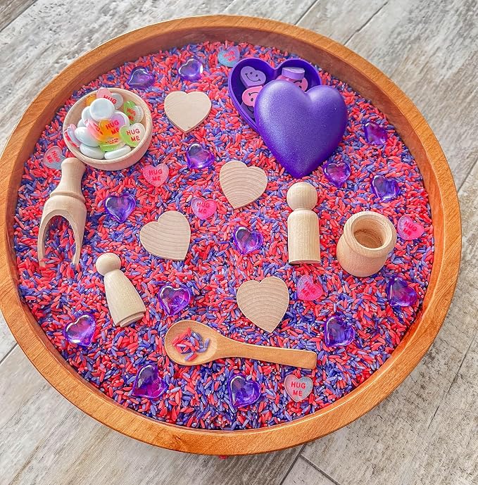 Kids Sensory Bins Montessori Sensory bin, Sensory Toys, Sensory Bins, Sensory Bin for Preschoolers (Valentine Day Hearts)