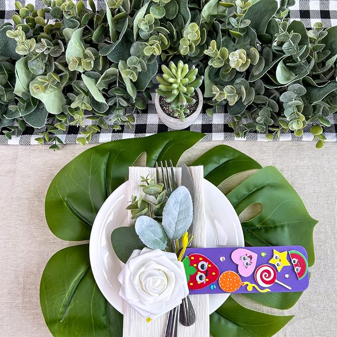 Winlyn 36 Sets Summer Crafts Kits DIY Whimsical Bookmarks Decorations Art Sets Fruits Treats Animals Sun Rainbow Foam Stickers for Kids Classroom Activities Reading Rewards Birthday Camp Party Favors