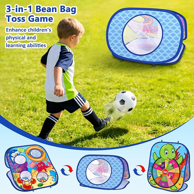 Animal Bean Bag Toss Game Toy Outdoor Toss Game | Family Party Party Supplies for Kids, Gift for Boys Birthday or Christmas for Toddlers Ages 3 4 5 6 Year Old