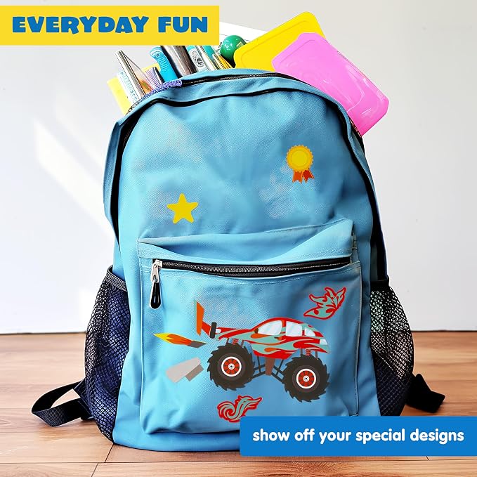JOYIN 36 Sheets 9"x6" Make a face Stickers for Kids, Make Your Own Monster Truck Stickers, Crafts Birthday Party Favors, Goodie Bags Classroom Activities