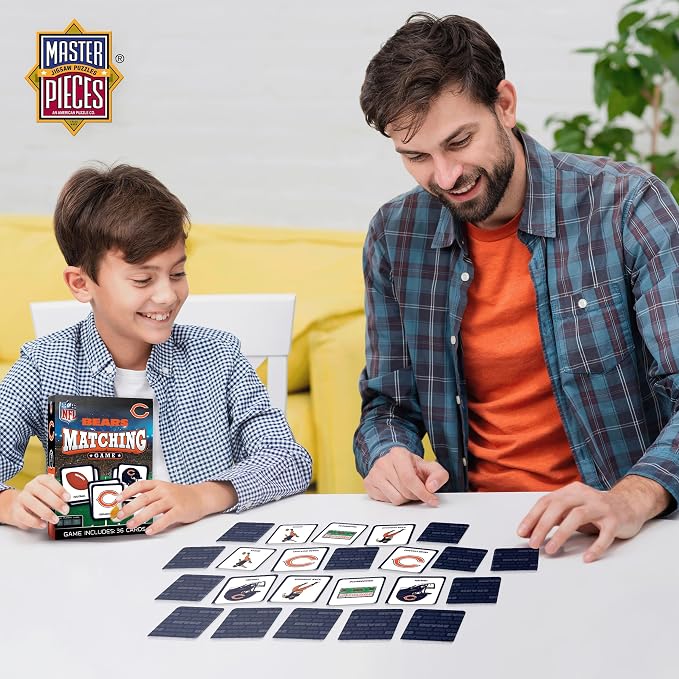 MasterPieces NFL Chicago Bears Matching Game - Fun Family Game for Kids - Officially Licensed NFL Product