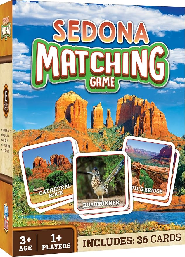 Masterpieces Sedona Matching Game - Fun Memory Card Game for Kids & Teens, Unisex, Ages 3+