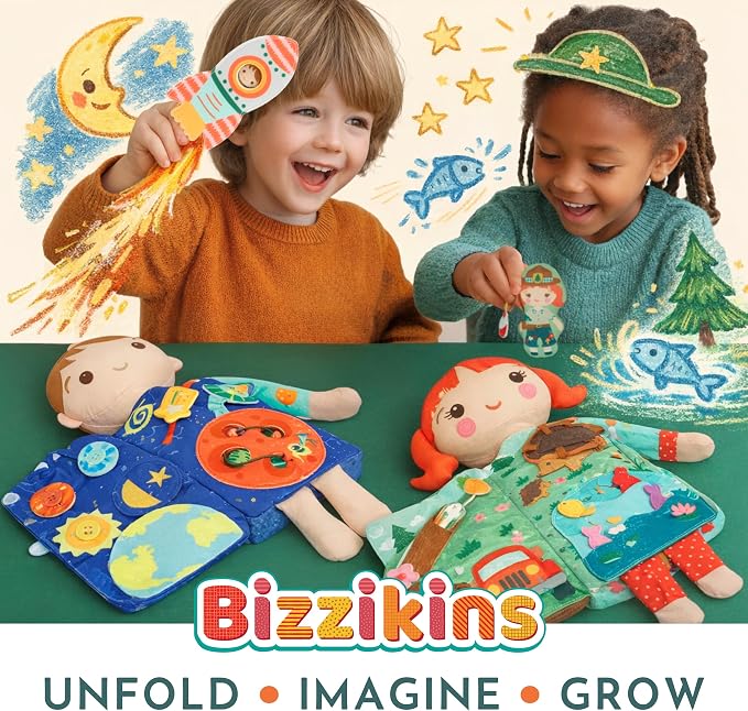 Max the Astronaut – 2-in-1 Soft Activity Doll & Busy Book | Screen-Free Travel Plush Toy with Tethered Pieces for Toddlers and Preschoolers ages 1–4 by Aleni Brands