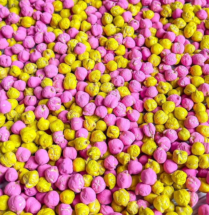 Colored Chickpeas for Sensory Play and Sensory Bins - Many Different Seasonal Colors (4 Cups, Lemonade)