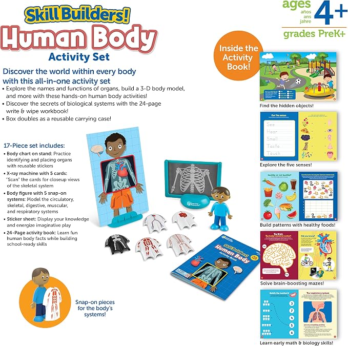 Learning Resources Skill Builders Human Body Activity Set