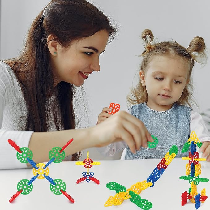 Interlinks Connector Building Toys, Interlocking Stem Toys for Boys and Girls, Baby and Toddler Toys, Creative Construction Stem Building Toys, Ages 3+