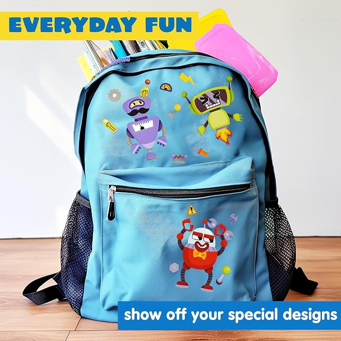 JOYIN 36 Sheets 9"x6" Make a face Stickers for Kids, Make Your Own Robot Stickers, Crafts Birthday Party Favors, Goodie Bags Classroom Activities