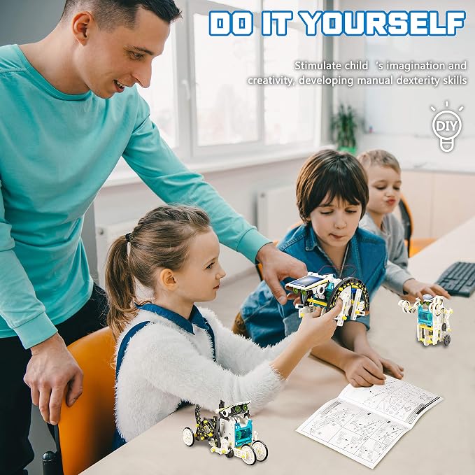 STEM 13-in-1 Solar Power Robots Toy,Educational Experiment DIY Robotics Kit | Science Toy Solar Powered Building Robotics Set Age 8-12 for Boys Girls Kids Teens to Build