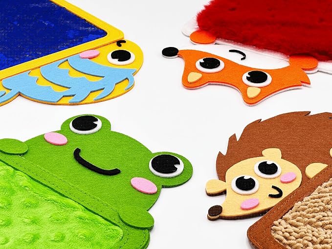 Sensory Zoo Buddies: 8-Pack Sensory Mats for Kids | Sensory Toys for Kids with Autism | Sensory Toys for Autistic Children