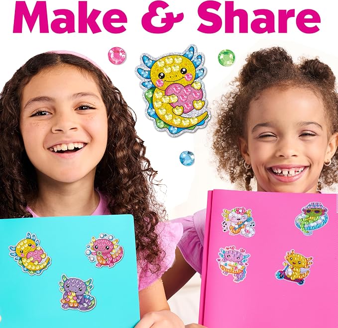 Creativity for Kids Big Gem Diamond Painting Axolotl| Mindful Summer Fun | Great Back to School Activities | Girl Toys and Crafts for Ages 6-8+
