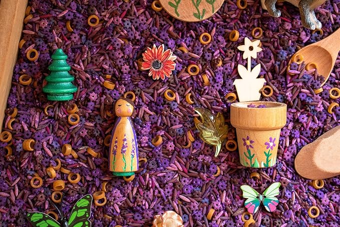 OPEN ENDED TOYS | Sensory Bin Kit, Sensory Bins, Sensory Play, Pretend Play For Todders 3-5, Toddler Toys, Open Ended Play, Sensory Rice, Sensory Table, Sensory Toys, Peg Doll, Sensory Filler