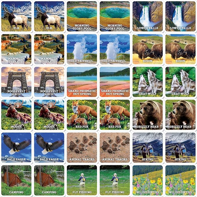 MasterPieces Kids Games - Jr Ranger Yellowstone Adventure Matching Game - Game for Kids and Family - Laugh and Learn