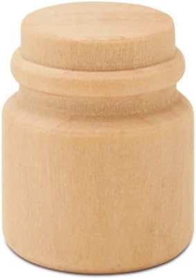 Wood Small Honey Jar 7/8 inch, Pack of 50 Blank Mason Jars for Party Crafts or Decorating Honey Mini Jar Wedding Favors, by Woodpeckers