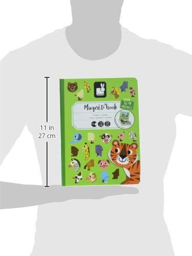 Janod MagnetiBook 41 pc Magnetic Animal Mix and Match Game - Creative Play - Enhances Motor Skills - Develops Dexterity and Coordination - Easy Storage, Educational, Safe | Creative Educational Play - Enhances Motor Skills - Develops Dexterity and Coor...