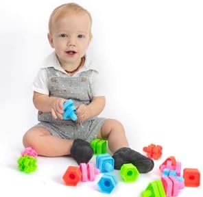 Jumbo Nuts and Bolts for Toddlers - 40 Pcs Screw Toys for Toddlers 3 - Occupational Therapy Toy with Storage Tote and Book - Shape Sorter Fine Motor Toy - Manipulatives for Preschoolers
