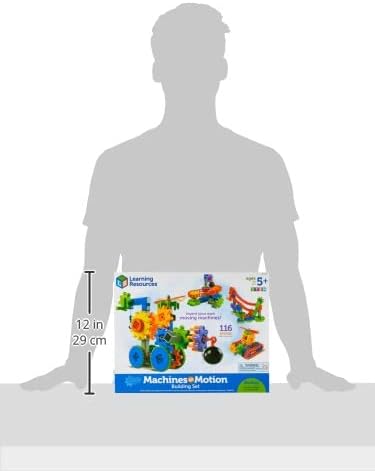 Learning Resources Gears! Gears! Gears! Machines in Motion - Toddler STEM, Building Toys for Kids, Hands-On Construction & Engineering Set, Critical Thinking, Fine Motor Skills