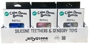 Jellystone Designs DIY Refillable Calm Down Bottle – Sensory Bottle for Kids – Customizable Glitter Fidget Toy for Calm Play, Sensory Activities & Focus, Assortment