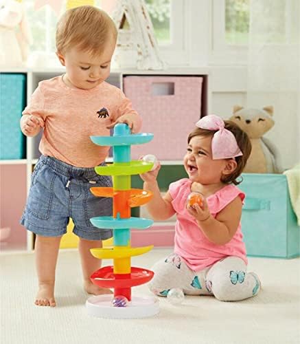 Kidoozie - Whirl 'N Go Ball Tower - Toddler Ball Drop Toy | Drop a ball & watch it spiral, whirl & pop out below - visual tracking & motor practice on joyful repeat, Ages 9-24 Months
