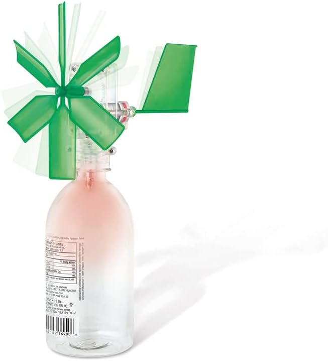 4M Toysmith, Green Science Windmill Generator Kit, DIY Science Kit With LED Lights, For Boys & Girls Ages 8+ (Packaging May Vary)