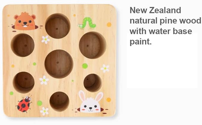 Ancaixin Montessori Toys for Babies 6-12 Months, Wooden Toys for 1 Year Old | Educational Carrot Harvest Toy for Toddlers, Shape Sorting Matching Puzzle, Developmental Birthday Gifts for Boys and Girls