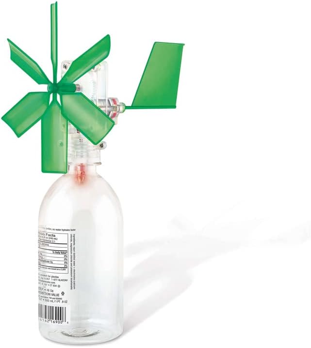 4M Toysmith, Green Science Windmill Generator Kit, DIY Science Kit With LED Lights, For Boys & Girls Ages 8+ (Packaging May Vary)
